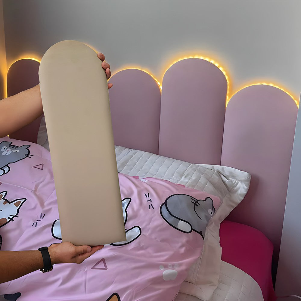 Cabeceira Adesiva Decorativa Nuvem Modulada Para Cama De Solteiro Casal 1 Módulo