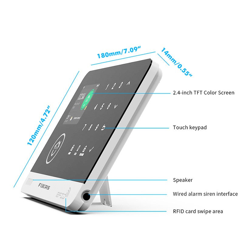 Fuers sistema de alarme para casa wifi gsm alarme de segurança host anti-roubo c