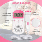 Atualizado Doppler Fetal para Casa, Gravidez Monitor de Freqüência Cardíaca, Det