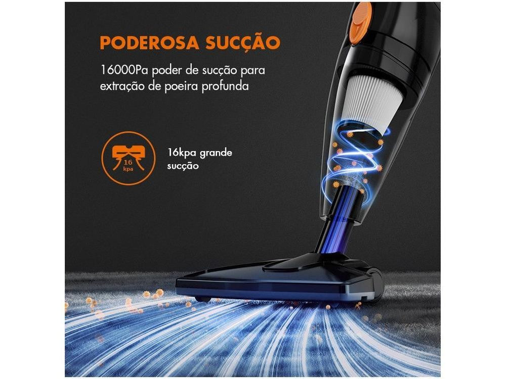 Aspirador de Pó 2 em 1 Gaabor com Filtro HEPA 1000W Smart Sweep Preto - 110V