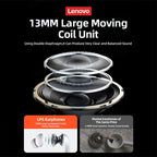 Lenovo-LP5 Fones De Ouvido Sem Fio Bluetooth, Fones De Música HiFi, Fones De Ouv