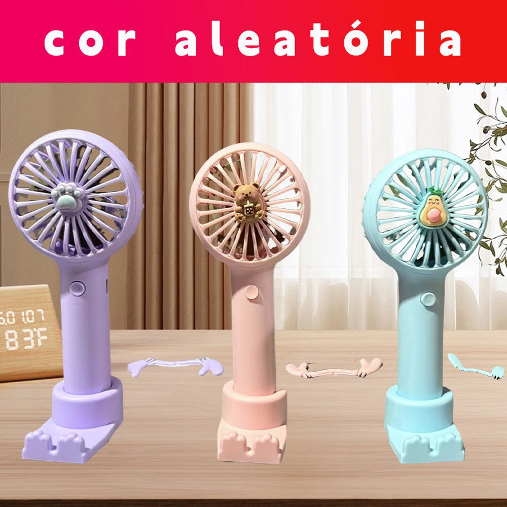 Ventilador portátil leve para viagens e escritório, design compacto e silencioso