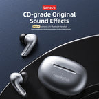 Lenovo-LP5 Fones De Ouvido Sem Fio Bluetooth, Fones De Música HiFi, Fones De Ouv