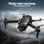 DLI Drone V88 Pro Preto 4K FPV WiFi Dobrável Motor Sem Escova Câmera Dupla Contr