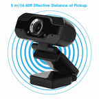 Webcam 1080P 2026 com Microfone, Câmera USB para Computador para Aulas Online, C