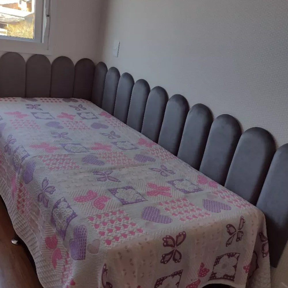 Cabeceira Adesiva Decorativa Nuvem Modulada Para Cama De Solteiro Casal 1 Módulo
