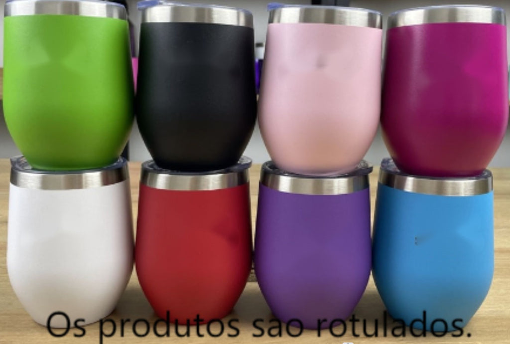 Copo Térmico 360ML Inox Com Tampa Acrílica