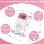 Atualizado Doppler Fetal para Casa, Gravidez Monitor de Freqüência Cardíaca, Det