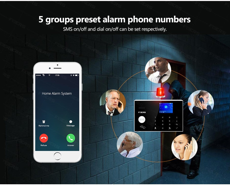 Fuers wifi gsm sistema de alarme sem fio casa sistema alarme segurança do assalt