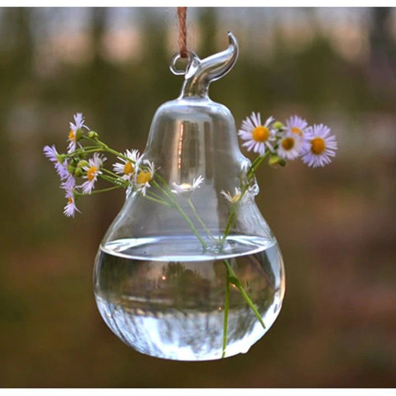 Vidro De Vaso De Pêra Terrário Flores Vasos De Decora