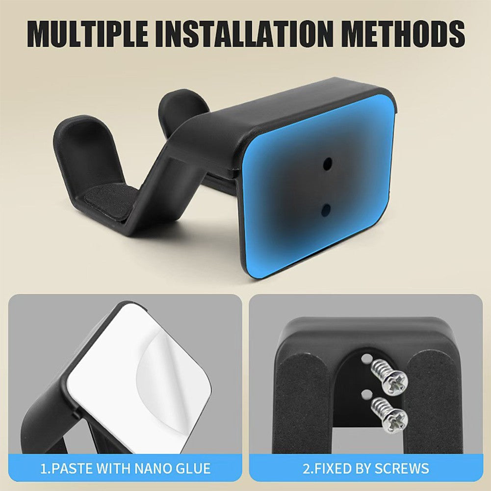 Suporte universal para fone de ouvido, suporte adesivo de plástico para parede,