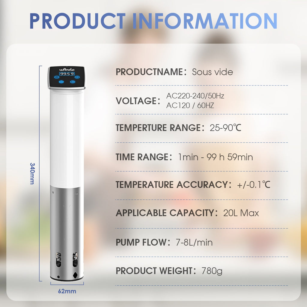 Wancle 1100W Vácuo À Prova D 'Água Sous Vide Fogão Circulador de Imersão Cozinha