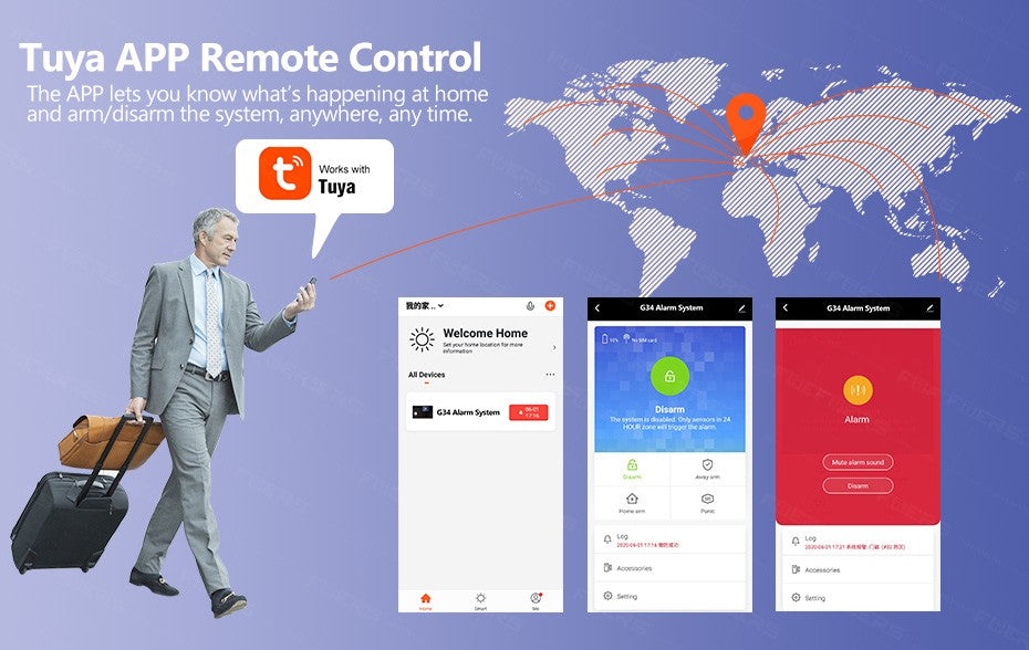 Fuers wifi gsm sistema de alarme sem fio casa sistema alarme segurança do assalt