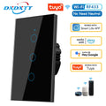 Tuya interruptores inteligentes eua rf433 1/2/3 gang sem fio neutro sensor de to