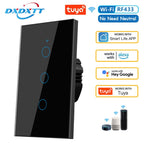 Tuya interruptores inteligentes eua rf433 1/2/3 gang sem fio neutro sensor de to
