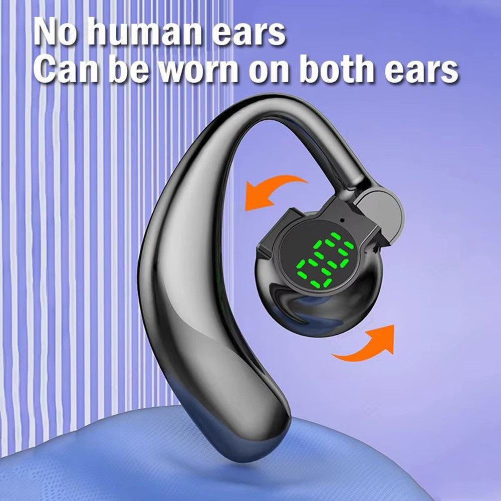 Fones de ouvido sem fio bluetooth 5.4 gancho de orelha com microfone handsfree h