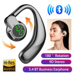 Fones de ouvido sem fio bluetooth 5.4 gancho de orelha com microfone handsfree h