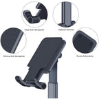 Suporte Dobrável Ajustável Universal para Celular e Tablet Preto e Branco para M