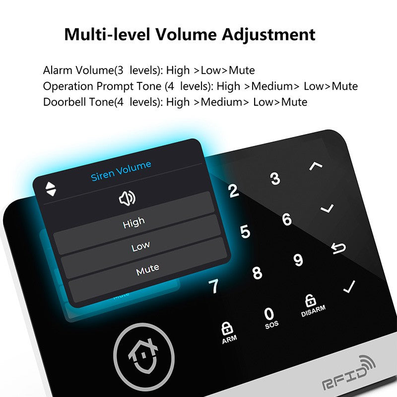 Fuers sistema de alarme para casa wifi gsm alarme de segurança host anti-roubo c