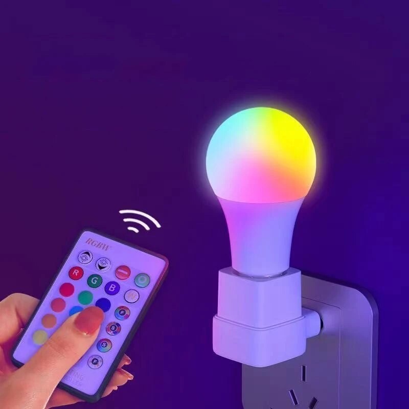16 núcleos rgb lâmpada led multicolorida e27 220v iluminação doméstica regulável