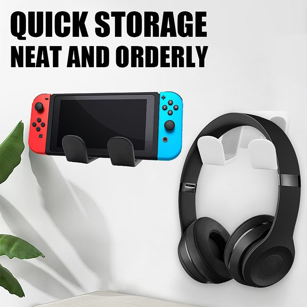 Suporte universal para fone de ouvido, suporte adesivo de plástico para parede,