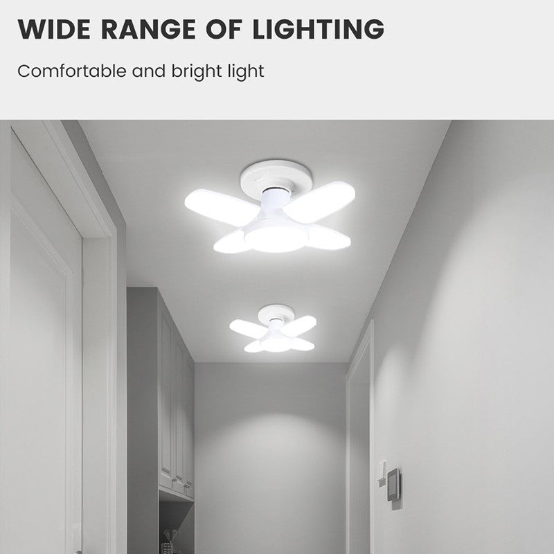 E27 ventilador forma dobrável 28w lâmpada led ac220v/110v deformação para casa d