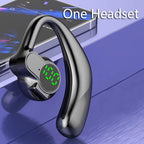 Fones de ouvido sem fio bluetooth 5.4 gancho de orelha com microfone handsfree h