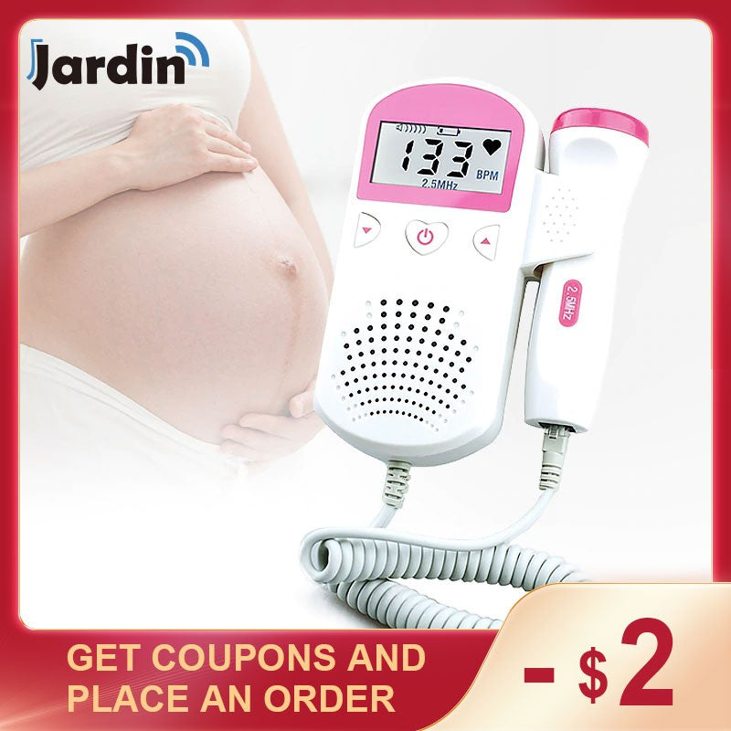 Atualizado Doppler Fetal para Casa, Gravidez Monitor de Freqüência Cardíaca, Det