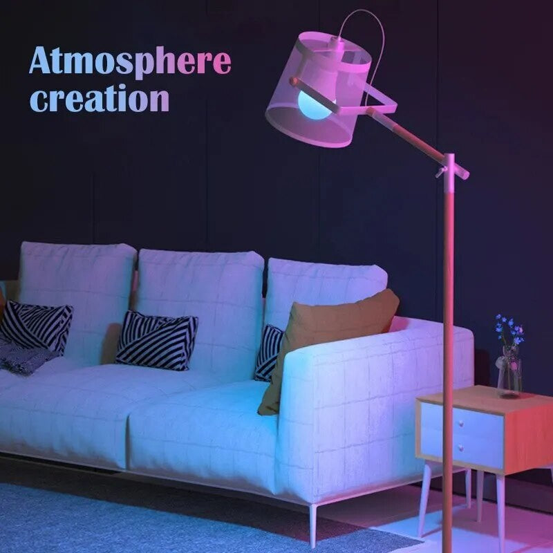 16 núcleos rgb lâmpada led multicolorida e27 220v iluminação doméstica regulável