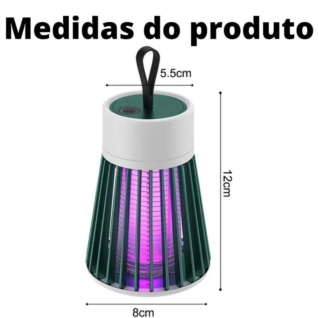 Kit Duplo Anti Pragas Ecológico Repelente Eletrico e Armadilha LED Proteção 24 H