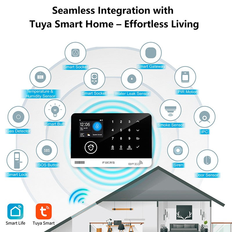 Fuers sistema de alarme para casa wifi gsm alarme de segurança host anti-roubo c