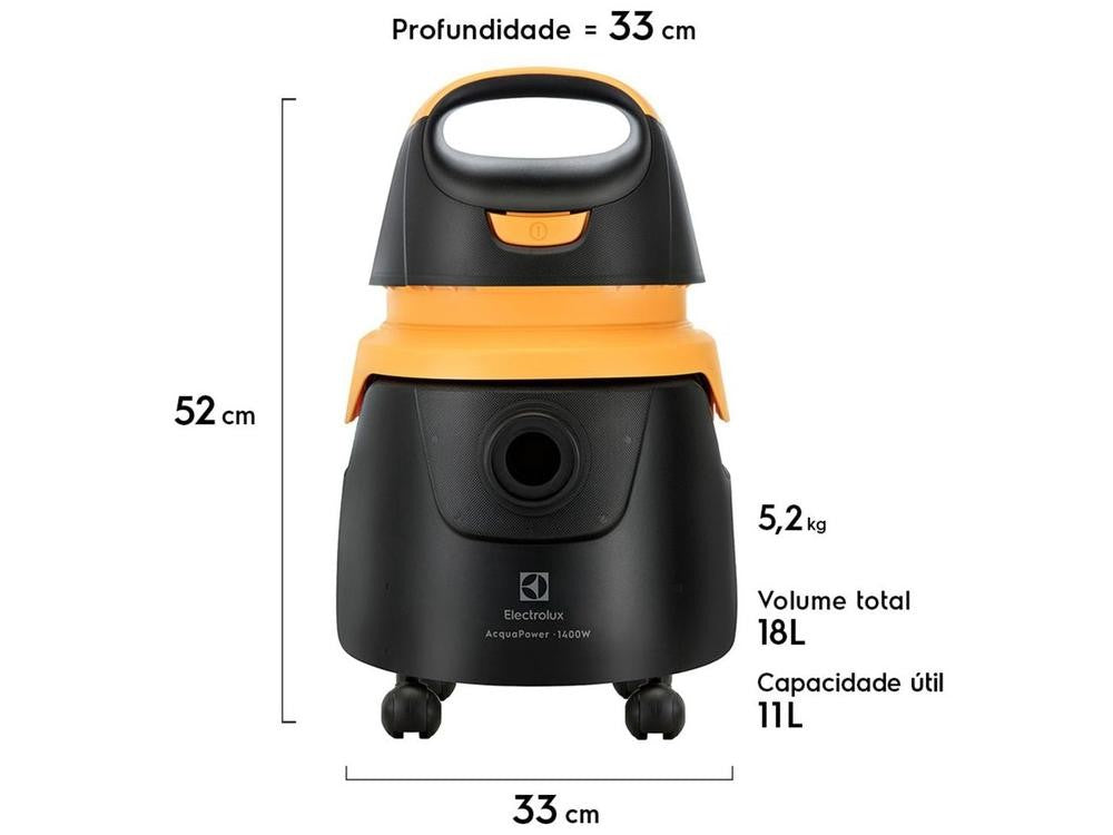 Aspirador de Pó e Água Electrolux AQP20 Acqua Power 1400W - 110V
