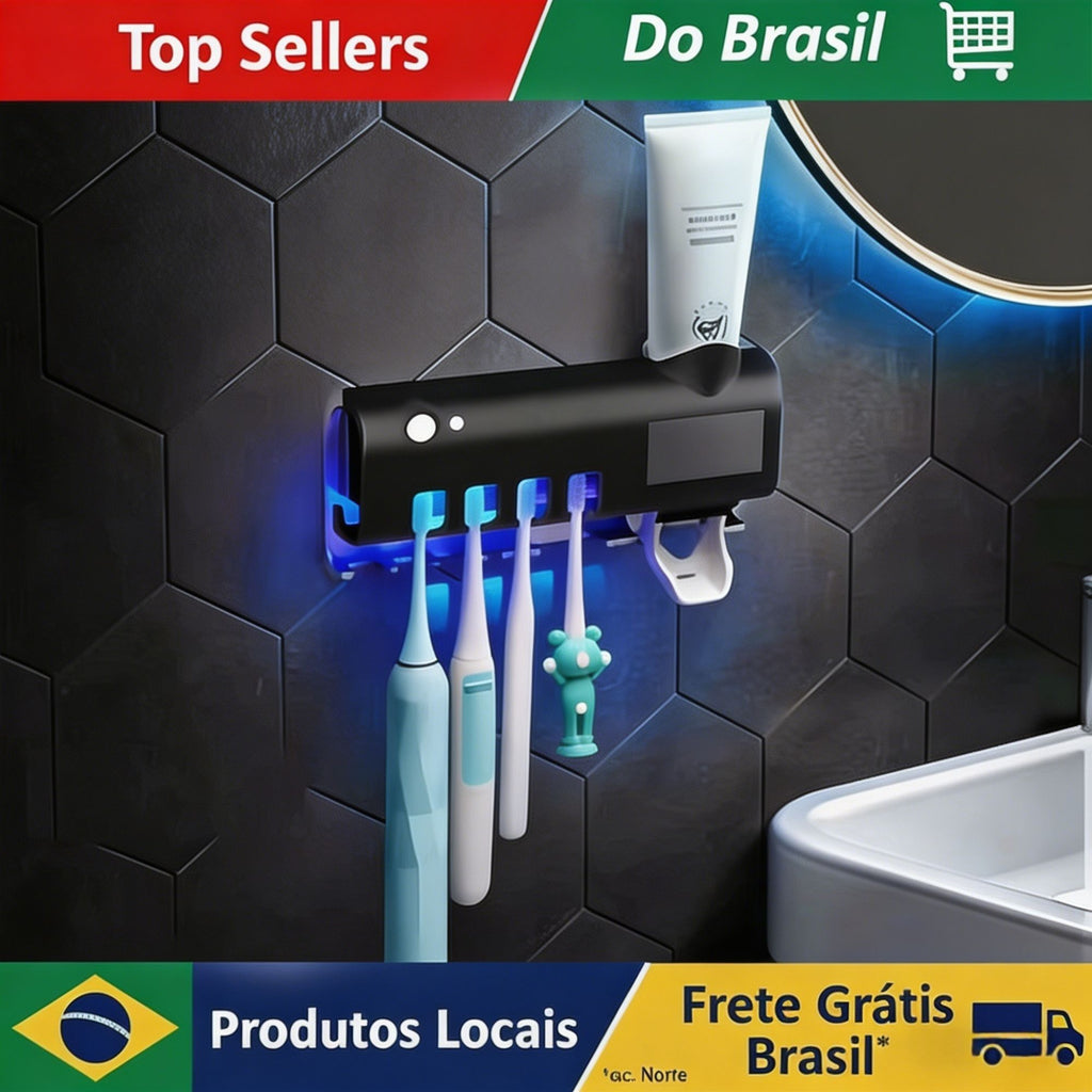 Suporte para Escova de Dentes Elétrica Recarregável, Prateleira de Armazenamento
