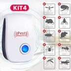 Kit Duplo Anti Pragas Ecológico Repelente Eletrico e Armadilha LED Proteção 24 H