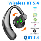 Fones de ouvido sem fio bluetooth 5.4 gancho de orelha com microfone handsfree h