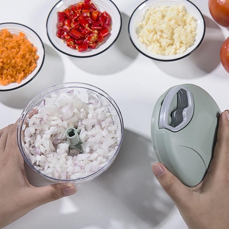500/900ml manual picador de carne alho chopper girar imprensa alho triturador ve
