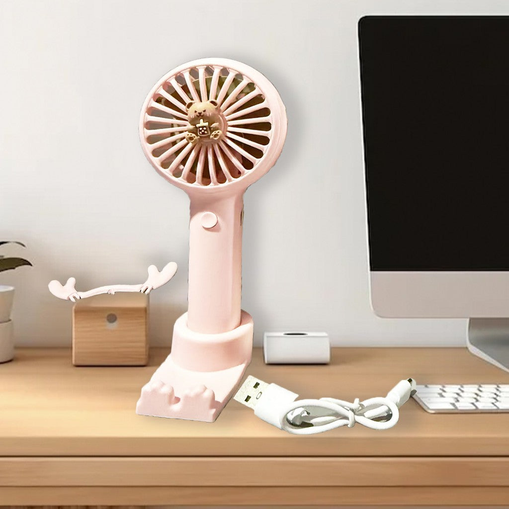 Ventilador portátil leve para viagens e escritório, design compacto e silencioso
