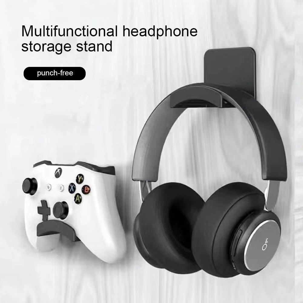 Suporte universal para fone de ouvido, suporte adesivo de plástico para parede,
