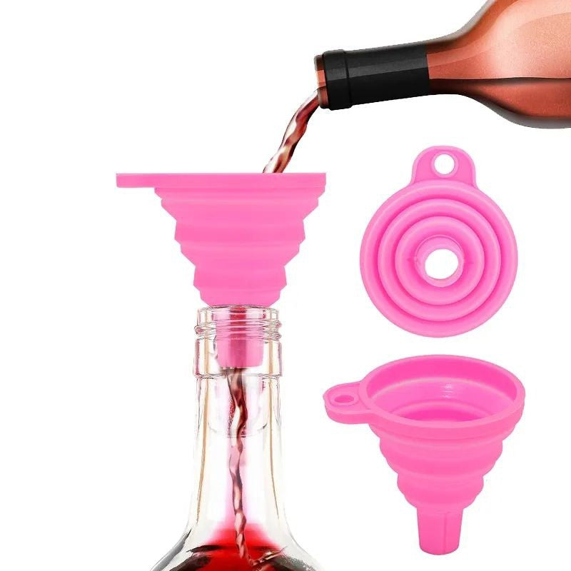 Silicone Dobrável Retrátil, Funil