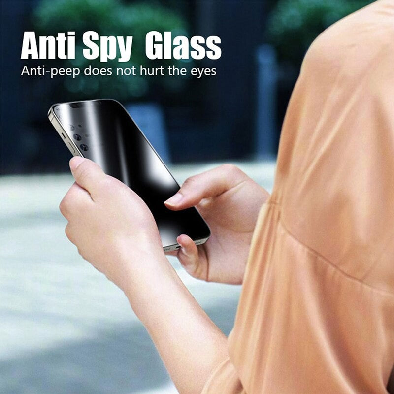 Protetor de tela de privacidade para iPhone, vidro anti-espião, 14 Pro Max, 16 P