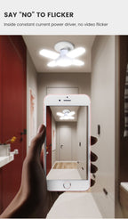 E27 ventilador forma dobrável 28w lâmpada led ac220v/110v deformação para casa d