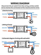 Casa inteligente wi fi interruptor remoto sem fio interruptor domótico módulo co