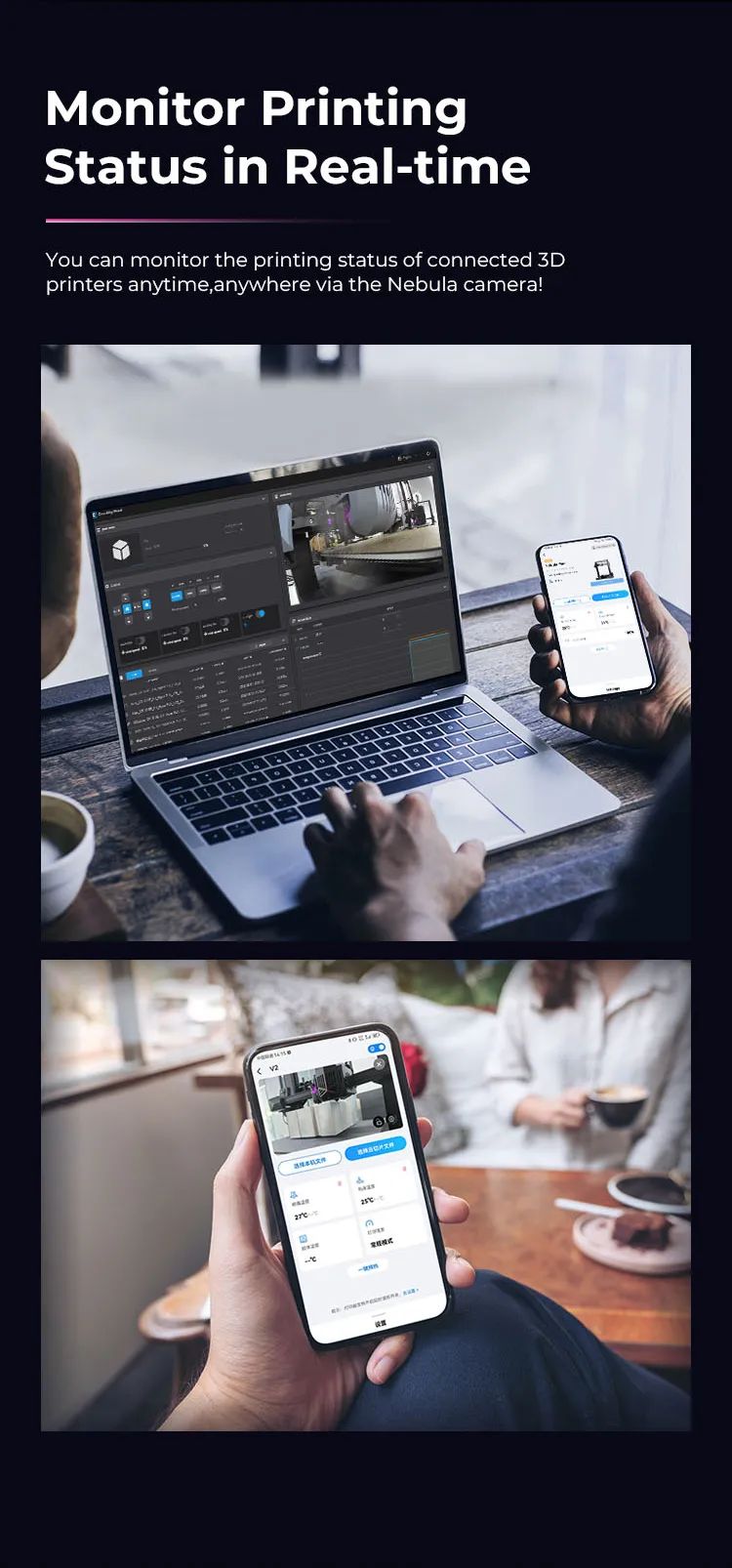 Creality nebulosa câmera atualização impressora 3d monitoramento em tempo real f