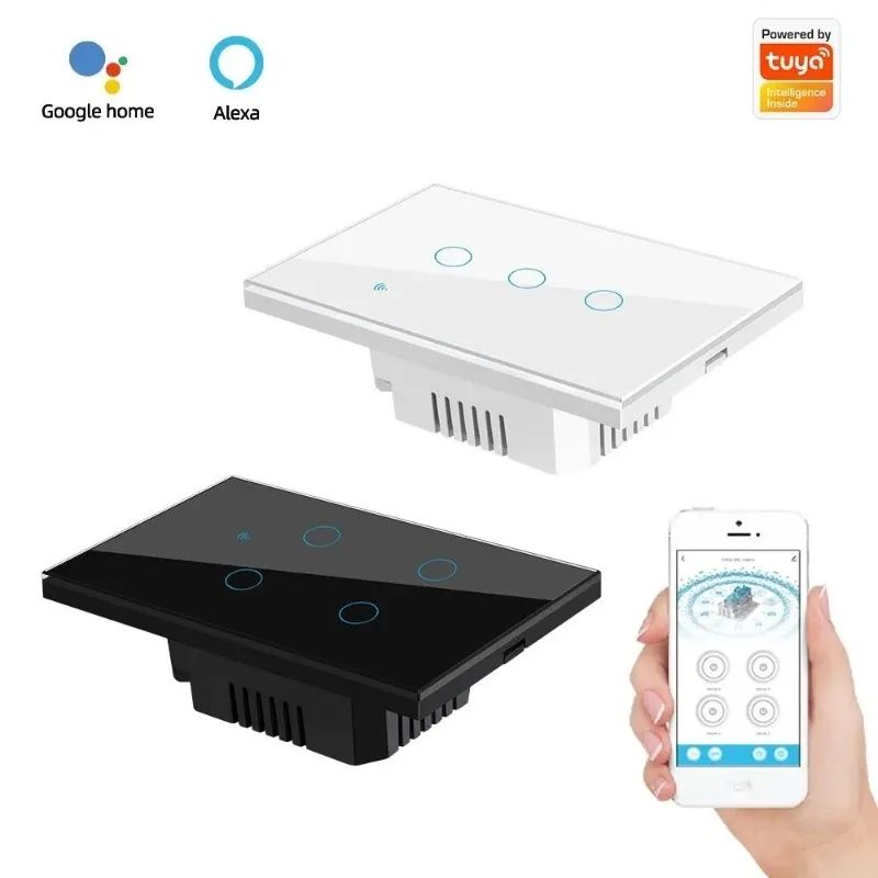 Tuya vida inteligente casa wi fi interruptor de parede remoto sem fio controle s