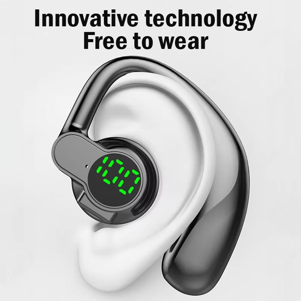 Fones de ouvido sem fio bluetooth 5.4 gancho de orelha com microfone handsfree h