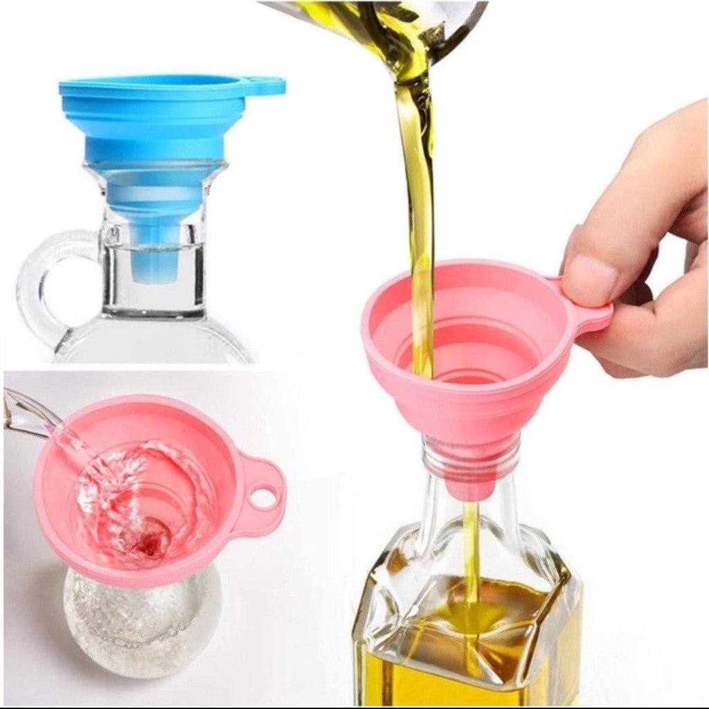 Silicone Dobrável Retrátil, Funil