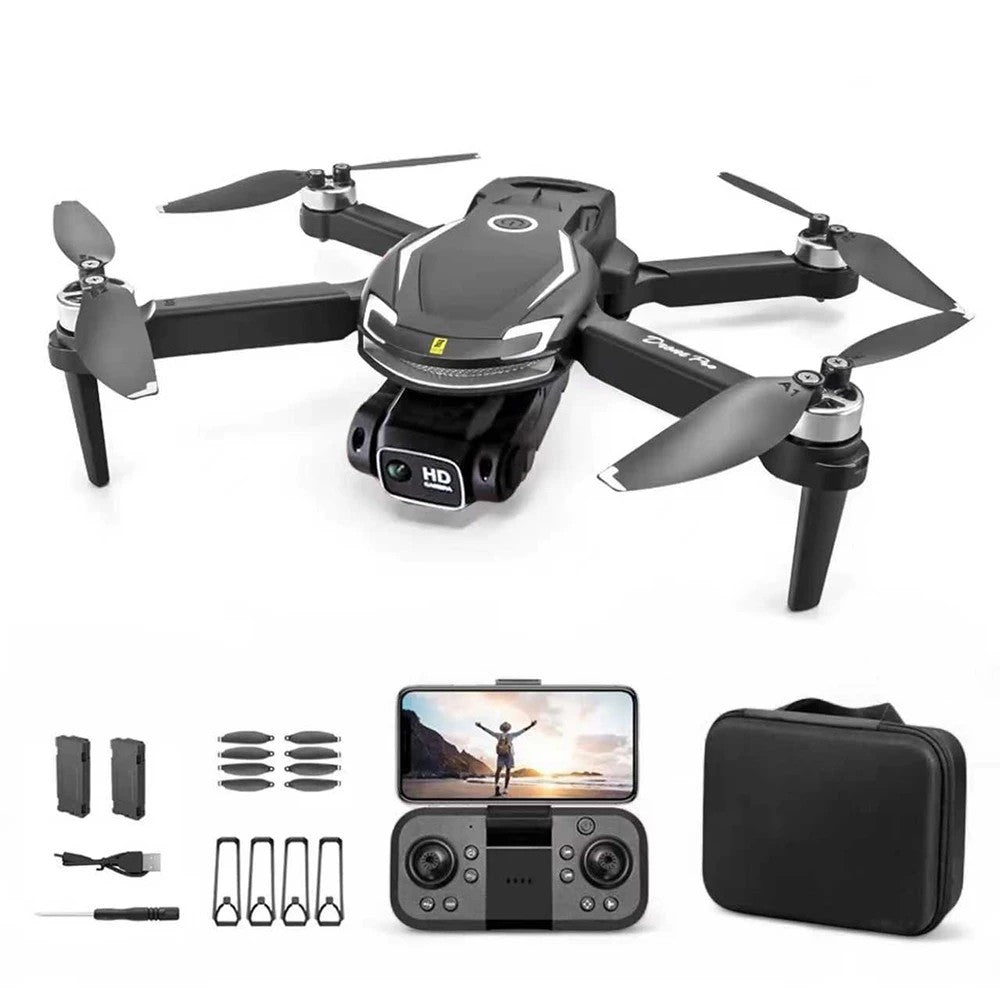 DLI Drone V88 Pro Preto 4K FPV WiFi Dobrável Motor Sem Escova Câmera Dupla Contr