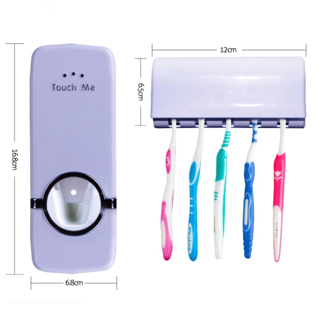 Dispensador Pasta de Dente Porta Escova Suporte Organizador Acessórios de Banhei