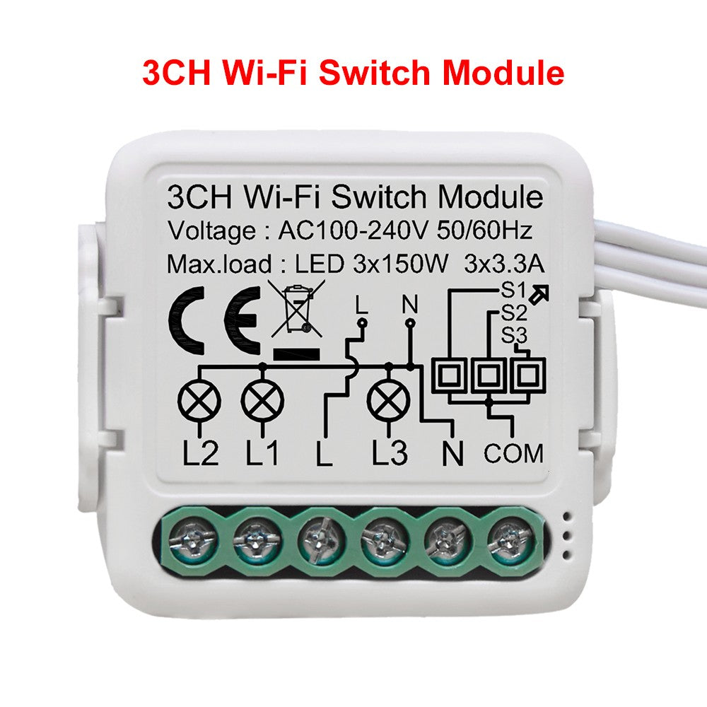 Módulo de interruptor inteligente tuya wifi suporta controle de 2 vias, controle