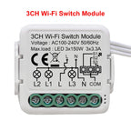 Módulo de interruptor inteligente tuya wifi suporta controle de 2 vias, controle